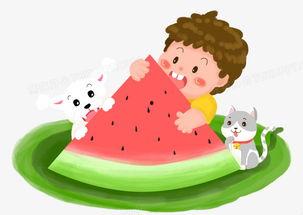 吃瓜少年图画,揭秘校园里的“瓜田”趣事